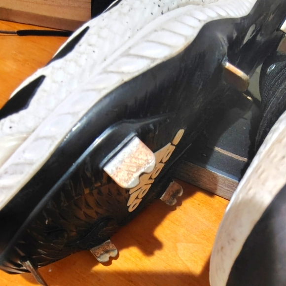 Adidas Black and White Sports Cleats - Picture 7 of 8
